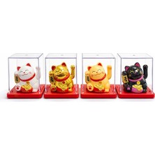 Kesgin Market® Güneş Enerjili Sallanan Şans Kedisi - Maneki Neko ALK4527 Teknokesgin