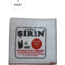 Şirin Kesgin Market® Beyaz Kalın Atlet Poşet Büyük Boy 30X57 cm 1 kg 3 Paket (Takriben 135 Adet) Tek