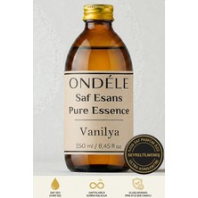 Ondéle %100 Saf Vanilya Esansı Esansı 250ML | Seyreltilmemiş Ultra Konsantre Parfüm Özü (Esansiyel Yağ Değildir)