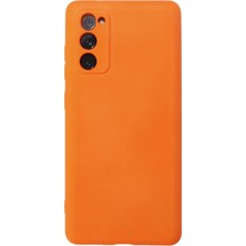 Newface Muratech New  Galaxy S20 Fe Kılıf Nano Içi Kadife Silikon - Turuncu