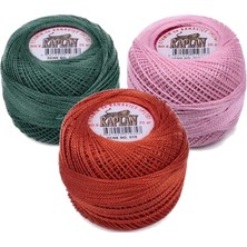 Kesgin Market® 3 Adet Kaplan Etamin ve Kanaviçe Ipi 8 No Kod/renk: 726 - Pudra - 918 - Ryl Tekno