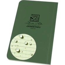 MarkEntegra Evrensel Desenli Yeşil Kapaklı Yumuşak Kılıf Defter - 7,62 x 15,24 cm