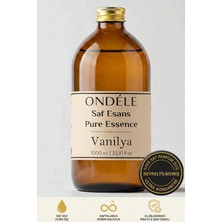 Ondéle %100 Saf Vanilya Esansı Esansı 1000ML | Seyreltilmemiş Ultra Konsantre Parfüm Özü (Esansiyel Yağ Değildir)