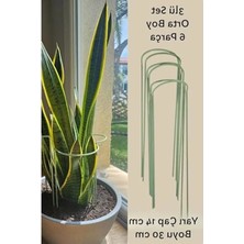 MarkEntegra Orta Boy Metal Bitki Destek Kazığı Seti, 6 Adet