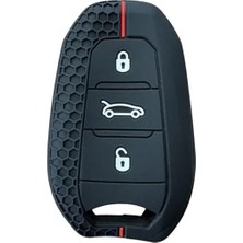 MarkEntegra Petek Desenli 3 Düğmeli Anahtar Kılıfı - Peugeot ve Citroen Modelleri Için