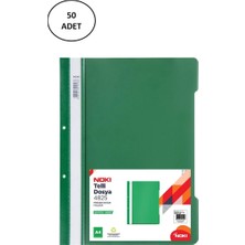 Kesgin Market® Noki Eco Telli Dosya Yeşil 50 Li Teknokesgin