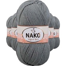 Nako Kesgin Market® 5 Adet Süper Inci El Örgü Ipi 100 gr Pastel Yeşil 11537 Teknokesgin