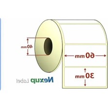 MarkEntegra 60X30 mm Termal Etiketler, Barkod ve Adres Yazıcılarla Uyumlu
