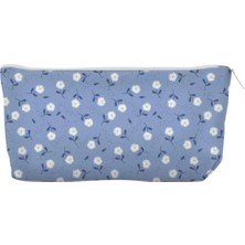 MarkEntegra Körüklü Tasarımlı Kalem Kutusu, Papatya Desenli Mavi Zemin