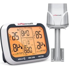 MarkEntegra 3 Dış Sensörlü Kablosuz Termometre, Dijital Nem Ölçer