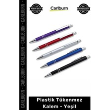 Carlburn #kalem Promosyon Logo Baskılı Kurumsal Ekonomik Kaliteli Ofis Okul Plastik Tükenmez Kalem Yeşil