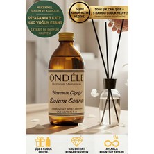 Ondéle Yasemin Çiçeği Oda Kokusu Yedek Dolum Esansı 250ML - %40 Konsantre - Şişe & Bambu Hediyeli