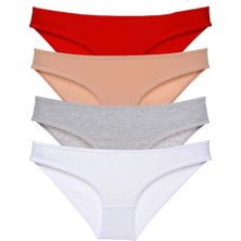 Royaleks Kesgin Market® 4 Adet Süper Eko Set Likralı Kadın Slip Külot 531 Teknokesgin