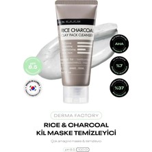 Derma Factory %37 Pirinç Suyu %1 Mandelik Asit Çok Amaçlı Kil Maske Temizleyici Rice Charcoal Clay