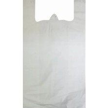 Royaleks Kesgin Market® Beyaz Atlet Poşet Küçük Boy 25X45 cm Takriben 110 Adet 1 kg Teknokesgin