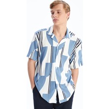 Lc Waikiki Yeni Sezon Regular Fit Kısa Kollu Desenli Erkek Gömlek