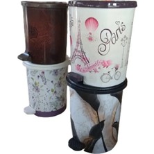 Royaleks Group Kesgin Market® 4 No 22LT Desenli Çöp Kovası ROYALEKS-MRD154 Teknokesgin