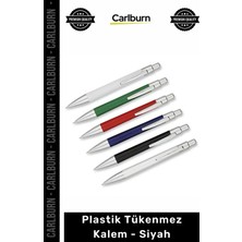 Carlburn Özel Üretim Promosyon Kurumsal Baskılı Logo Uygulamalı Ekonomik Ofis Plastik Tükenmez Kalem Siyah