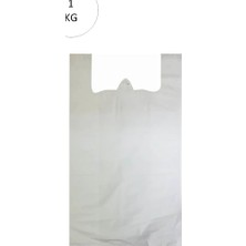 Royaleks Kesgin Market® Beyaz Atlet Poşet Mini Boy 20X34 cm Takriben 235 Adet 1 kg Teknokesgin