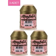 Kesgin Market® 3 Adet Altınbaşak Oya ve Dantel Ipi 20 gr - Royaleks - No: 383 Teknokesgin