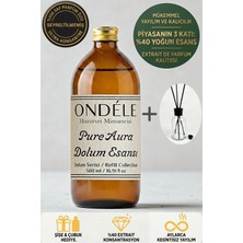 Ondéle Pure Aura Oda Kokusu Yedek Dolum Esansı 500ML - %40 Konsantre - Şişe & Bambu Hediyeli