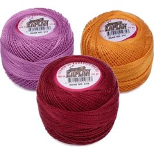 Kesgin Market® 3 Adet Kaplan Etamin ve Kanaviçe Ipi 8 No Kod/renk: 917 - 741 - 818 - Ryl Teknoke