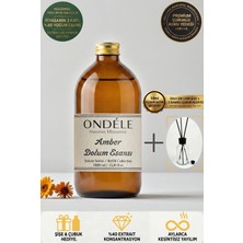 Ondéle Amber Oda Kokusu Yedek Dolum Esansı 1000ML - %40 Konsantre - Şişe & Bambu Hediyeli