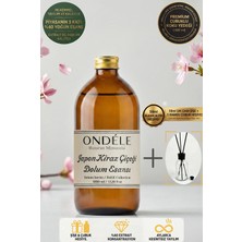 Ondéle Japon Kiraz Çiçeği Oda Kokusu Yedek Dolum Esansı 1000ML - %40 Konsantre - Şişe & Bambu Hediyeli