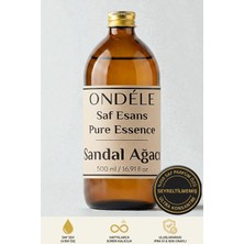 Ondéle %100 Saf Sandal Ağacı Esansı Esansı 500ML | Seyreltilmemiş Ultra Konsantre Parfüm Özü (Esansiyel Yağ Değildir)