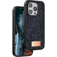 Muratech Onegif Iphone 14 Pro Bright Simli Kapak - Siyah