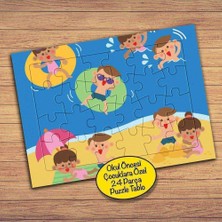 Asilmeydan Denizde Eylenen Arkadaşlar 24 Parça Çocuklara Özel Yapboz TABLO-187