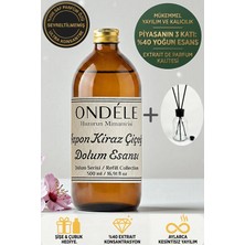 Ondéle Japon Kiraz Çiçeği Oda Kokusu Yedek Dolum Esansı 500ML - %40 Konsantre - Şişe & Bambu Hediyeli