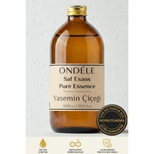 Ondéle %100 Saf Yasemin Çiçeği Esansı 1000ML | Seyreltilmemiş Ultra Konsantre Parfüm Özü (Esansiyel Yağ Değildir)