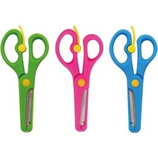 MarkEntegra 2 Adet Çocuk Makası Küt Uçlu Yaylı Plastik Korumalı Okul Makası