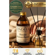 Ondéle Vanilya Oda Kokusu Yedek Dolum Esansı 250ML - %40 Konsantre - Şişe & Bambu Hediyeli