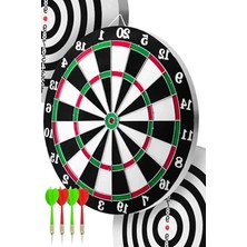 MarkEntegra Çift Taraflı Hedef Tahtası Seti, Çelik Oklu, 30 cm