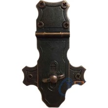 Kesgin Market® Dekoratif Anahtarlı Sandık Askısı - 40X65MM, Oksit, 1 Adet Teknokesgin