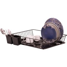 Royaleks Group Kesgin Market® Nik Açılı Tek Katlı Tabaklık Siyah ROYALEKS-20311 Teknokesgin