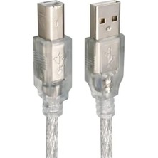MarkEntegra 1,5 Metre Uzunlukta Şeffaf USB Yazıcı Kablosu
