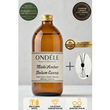 Ondéle Miski Amber Oda Kokusu Yedek Dolum Esansı 1000ML - %40 Konsantre - Şişe & Bambu Hediyeli