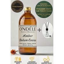 Ondéle Amber Oda Kokusu Yedek Dolum Esansı 500ML - %40 Konsantre - Şişe & Bambu Hediyeli