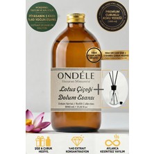 Ondéle Lotus Oda Kokusu Yedek Dolum Esansı 1000ML - %40 Konsantre - Şişe & Bambu Hediyeli