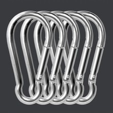 MarkEntegra Paslanmaz Çelik Karabina Kanca, 10 Mm, 5 Adet