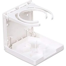 MarkEntegra 2449-7 Katlanır Içecek Tutucu, Çift Halkalı, Polikarbonat, 10,72 cm Y x 10,5 cm G, 10,5 cm D, Beyaz