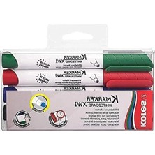 MarkEntegra Kolay Kuruyan Tahta Marker Seti, Yuvarlak Uçlu 3 mm Siyah/kırmızı