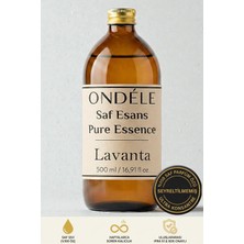 Ondéle %100 Saf Lavanta Esansı 500ML | Seyreltilmemiş Ultra Konsantre Parfüm Özü (Esansiyel Yağ Değildir)