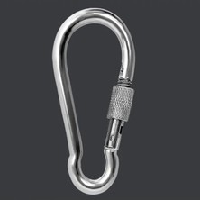 MarkEntegra 6 mm Kilitli Karabina, Dağcılık ve Kamp Için Dayanıklı Kanca