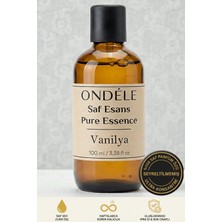 Ondéle %100 Saf Vanilya Esansı Esansı 100ML | Seyreltilmemiş Ultra Konsantre Parfüm Özü (Esansiyel Yağ Değildir)