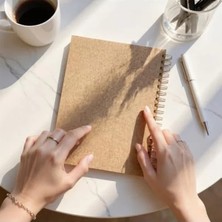 MarkEntegra A4 Boyutunda 120 Yapraklı Spiralli Not Defteri, Kahverengi, 90 gr Ivory Kağıt