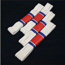 MarkEntegra 4 Adet 0.80 cm Beyaz Bel Paça Don Lastiği Geniş Yassı Lastik 40 Metre